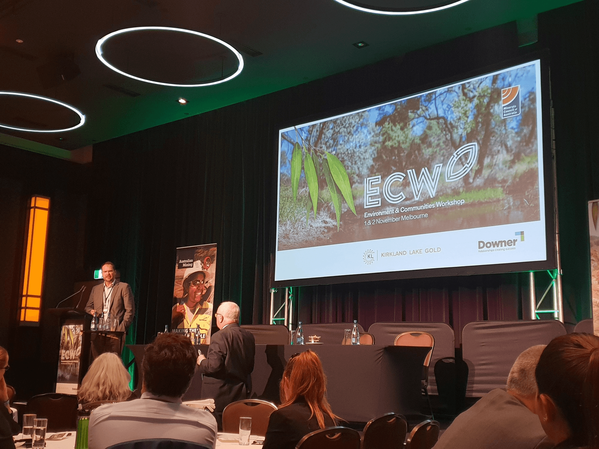 Dr Kieren Moffat speaking at IMARC
