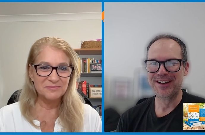 Dr Kieren Moffat speaking to Andrea Kanaris, host of the podcast All Things Social Impact